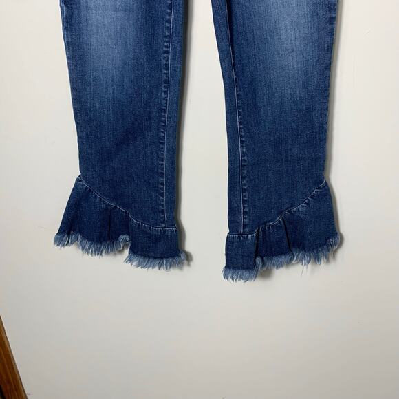 Womens Paige Hoxton Straight Ankle High Waist Ruffle Hem Jeans Size 28 EUC! - Picture 4 of 4